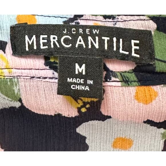 2/$30 J. Crew Mercantile Drapey Tie Front Dress French Floral Blossom Size M - Picture 9 of 12